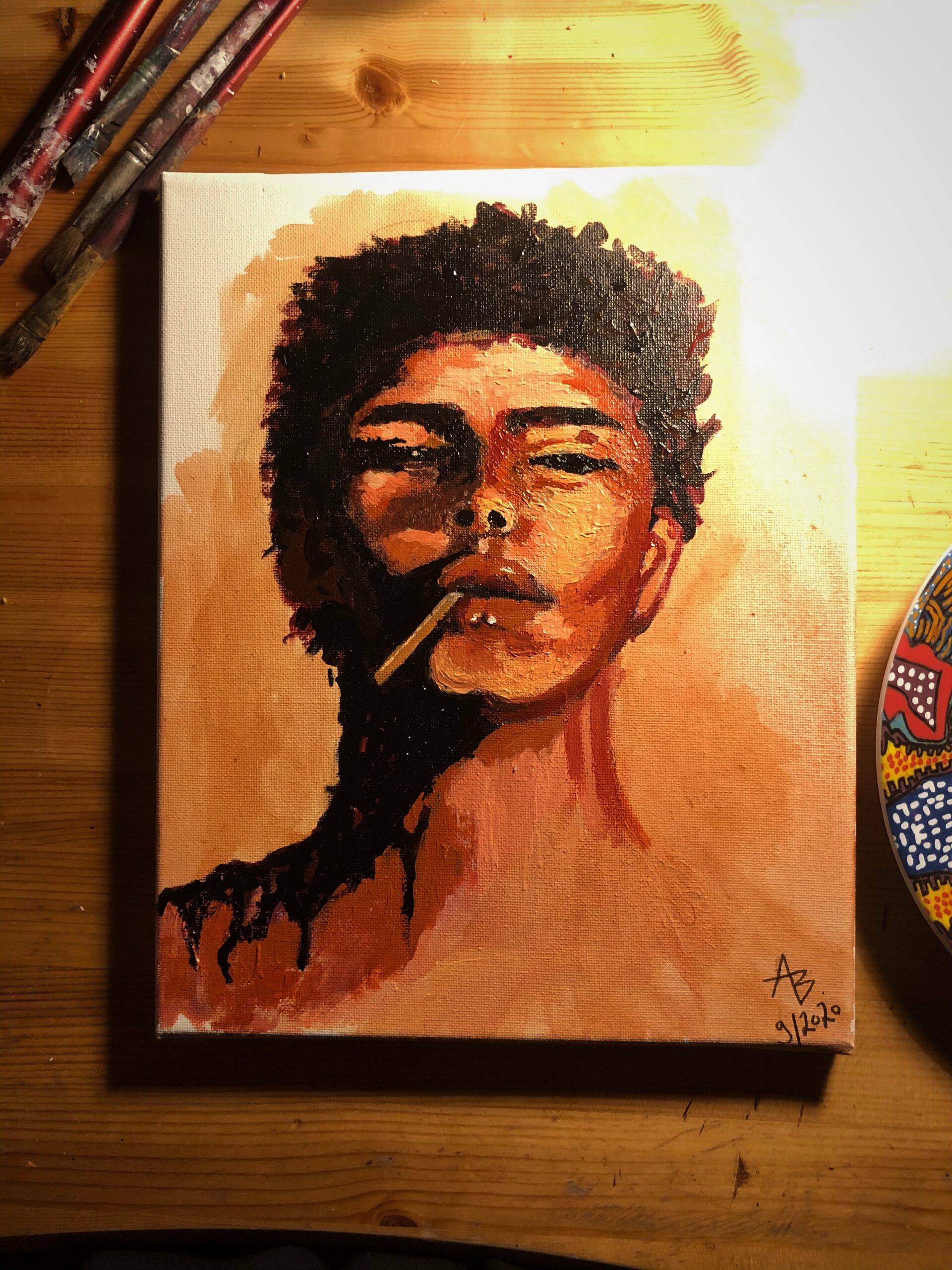 portray of a young man