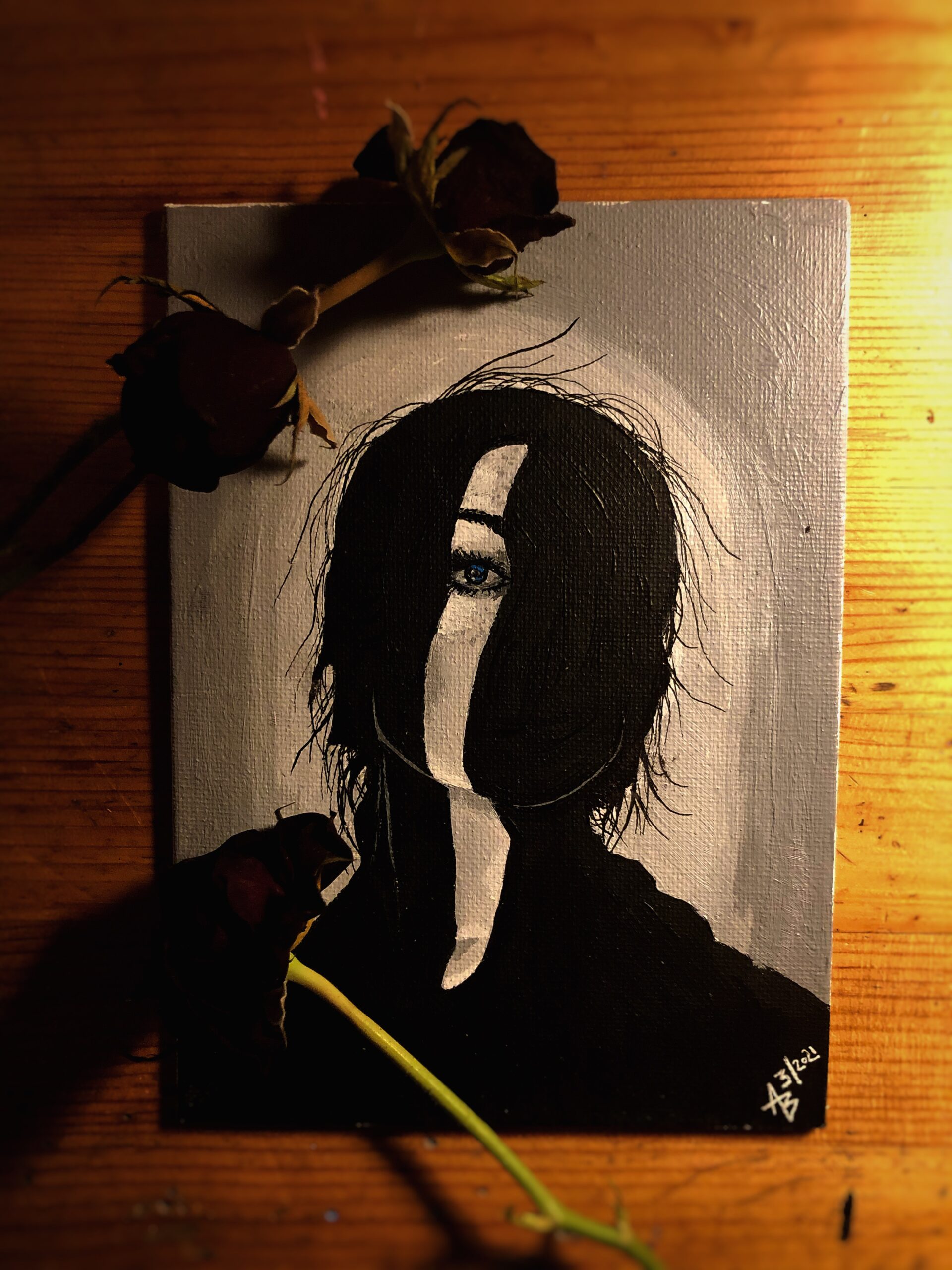 woman in shadows